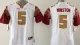 NCAA Florida State Seminoles #5 Winston White Youth Jersey