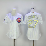 Womens Majestic Chicago Cubs #27 Russell Gold Program White Jersey