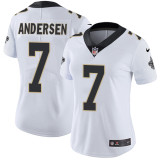 Womens NFL New Orleans Saints #7 Andersen White Vapor Limited Jersey