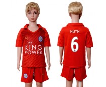 2016 Soccer Leicester #6 Huth Away Kids Jersey