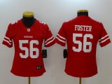 Womens San Francisco 49ers #56 Foster Red Jersey