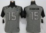 Women Nike Jacksonville Jaguars 15 Roblnson Gridiron Gray Limited Jersey