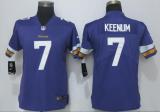 Women Nike Minnesota Vikings #7 Keenum Purple Color Rush Jersey