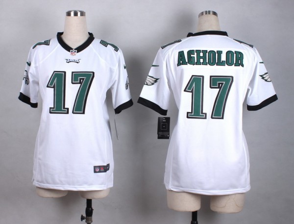 Nike Philadelphia Eagles #17 Agholor White Women Jersey