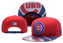MLB Chicago Cubs Red Snapback Hats--YD