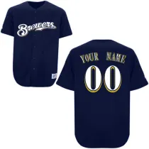 Blue Alternate Personalized MLB Milwaukee Brewers Jersey