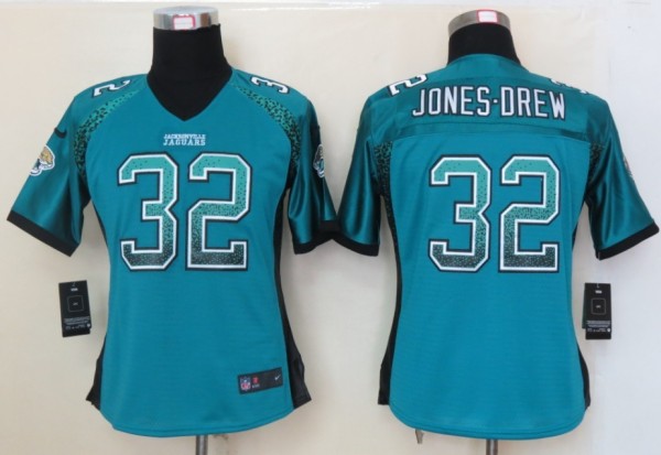 Women 2013 NEW Nike Jacksonville Jaguars 32 Jones-Drew Drift Fashion Green Elite Jerseys