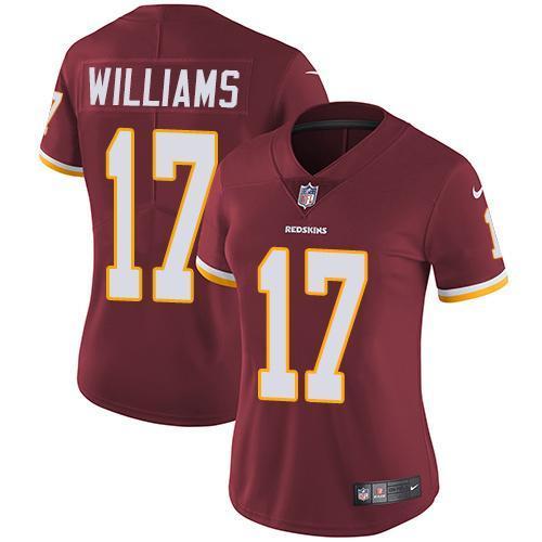 Womens Washington Redskins #17 Williams Red Jersey