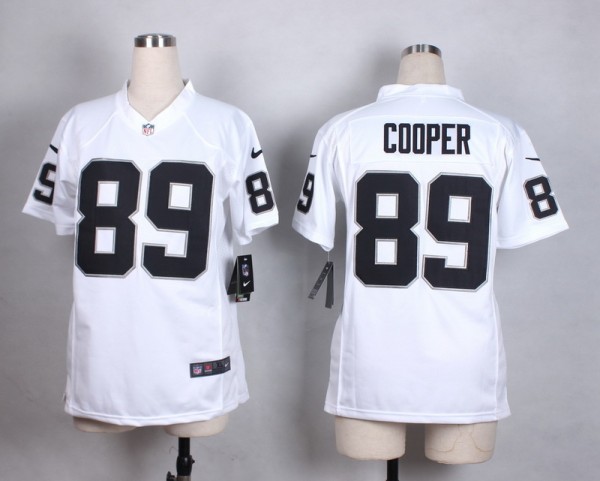 Nike Oakland Raiders #89 Cooper White Women Jersey