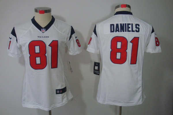 Daniels limited White jersey, Houston Texans #81 Nike NFL Womens jersey