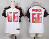 Women Nike Tampa Bay Buccaneers #66 Dmameh White Limited Jersey