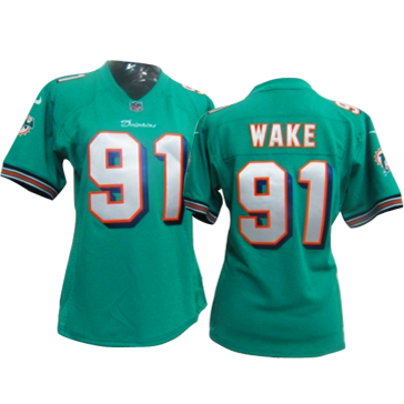 green #91 Wake Miami Dolphins women NIKE jersey