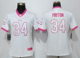 Women New Nike Chicago Bears #34 Payton Pink Fashion Jersey