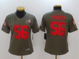 Womens San Francisco 49ers #56 Foster Olive Salute to Service Limited Jersey