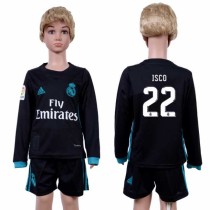 2017 Soccer Real Madrid #22 Isco Away Kids Jersey