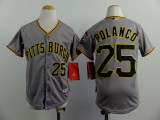 MLB Pittsburgh Pirates #25 Polanco Grey Youth Jersey