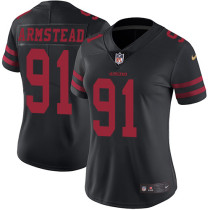 Womens San Francisco 49ers #91 Armstead Black Jersey