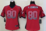 Women 2013 NEW Nike Houston Texans 80 A.Johnson Drift Fashion Red Elite Jerseys