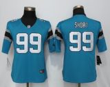 Women Nike Carolina Panthers 99 Short Blue Limited Jersey