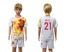 2016 Soccer Spain #21 Nolito Away Kids Jersey