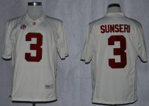 Alabama Crimson Tide 3 Vinnie Sunseri White Kids Jersey