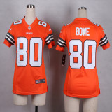 Nike Cleveland Browns #80 Bowe Orange Women Jersey