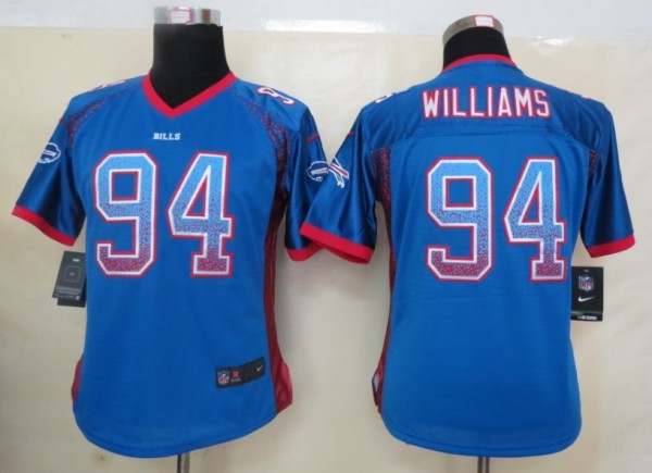 Women 2013 New Nike Buffalo Bills 94 Williams Drift Fashion Blue Elite Jerseys