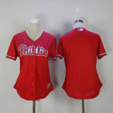 MLB Philadelphia Phillies Blank Red Women Jersey