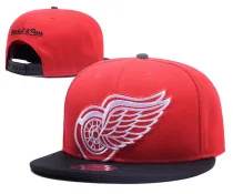 NHL Detroit Red Wings Red Snapback Hats--GS