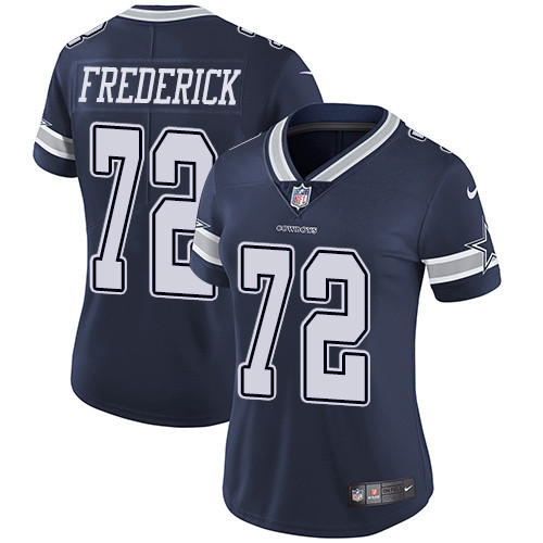 Womens Dallas Cowboys #72 Frederick Blue Jersey