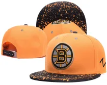 NHL Boston Bruins Yellow Snapback Hats--GS