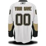 Pittsburgh Penguins White #00 Your Name Road Premier Custom NHL Jersey