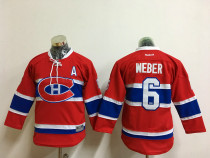 NHL Montreal Canadiens #6 Weber Red Kids Jersey