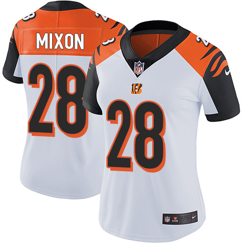 Womens NFL Cincinnati Bengals #28 Mixon White Vapor Limited Jersey