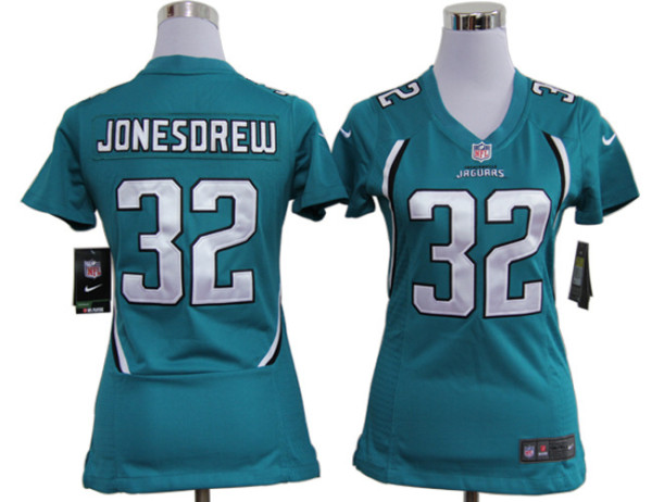 Women NIKE Jones-Drew green jersey, Jacksonville Jaguars #32 jersey