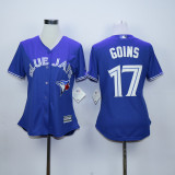 Womens MLB Toronto Blue Jays #17 Goins Blue Jersey