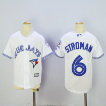 MLB Toronto Blue Jays #6 Stroman White Kids Jersey