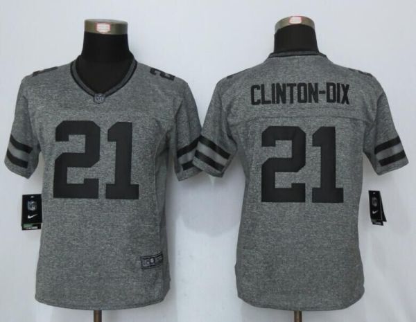 Women New Nike Green Bay Packers 21 Clinton-Dix  Gridiron Gray Limited Jersey