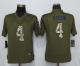 Women New Nike Houston Texans 4 Watson Green Salute To Service Limited Jersey