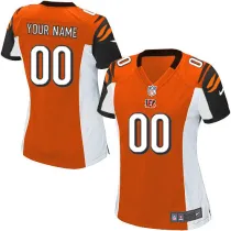 Team Color Customized Game #00 NFL Cincinnati Bengals Women Jersey