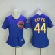 Womens MLB Chicago Cubs #44 Rizzo Blue Jersey