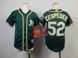 MLB Oakland Athletics #52 Cespedes Kids Jersey Green