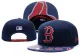 MLB Boston Red Sox Blue Snapback Hats--YD