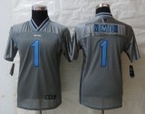 Youth 2013 NEW Nike Carolina Panthers 1 Newton Grey Vapor Elite Jerseys