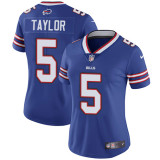 Womens Buffalo Bills #5 Taylor Blue Jersey