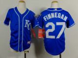 MLB Kansas City Royals #27 Finnegan Blue Color Youth Jersey