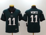 Youth Philadelphia Eagles #11 Wentz Green Vapor Untouchable Limited Jersey