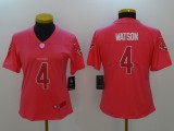 Womens Houston Texans #4 Watson Pink Color Rush Jersey