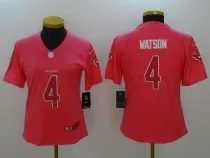 Womens Houston Texans #4 Watson Pink Color Rush Jersey