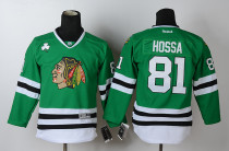 Kids Chicago Blackhawks #81 Hossa Green Jersey